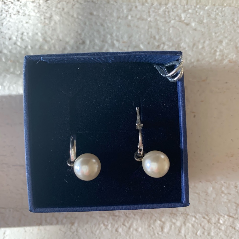 Swarovski Pearl Hoop Earrings